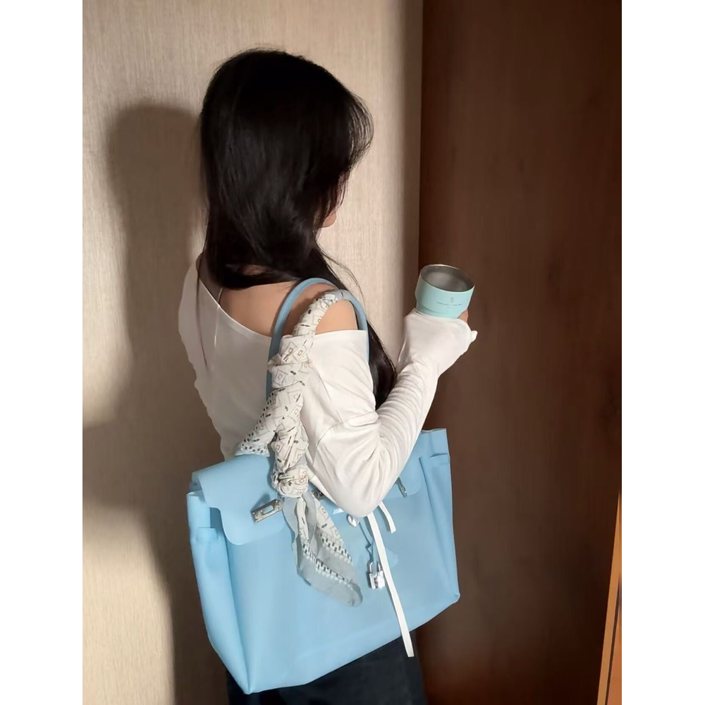 Bolso de hombro de gran capacidad estilo macaron, tipo jelly, para llevar bajo el brazo, con diseño de dopamina.