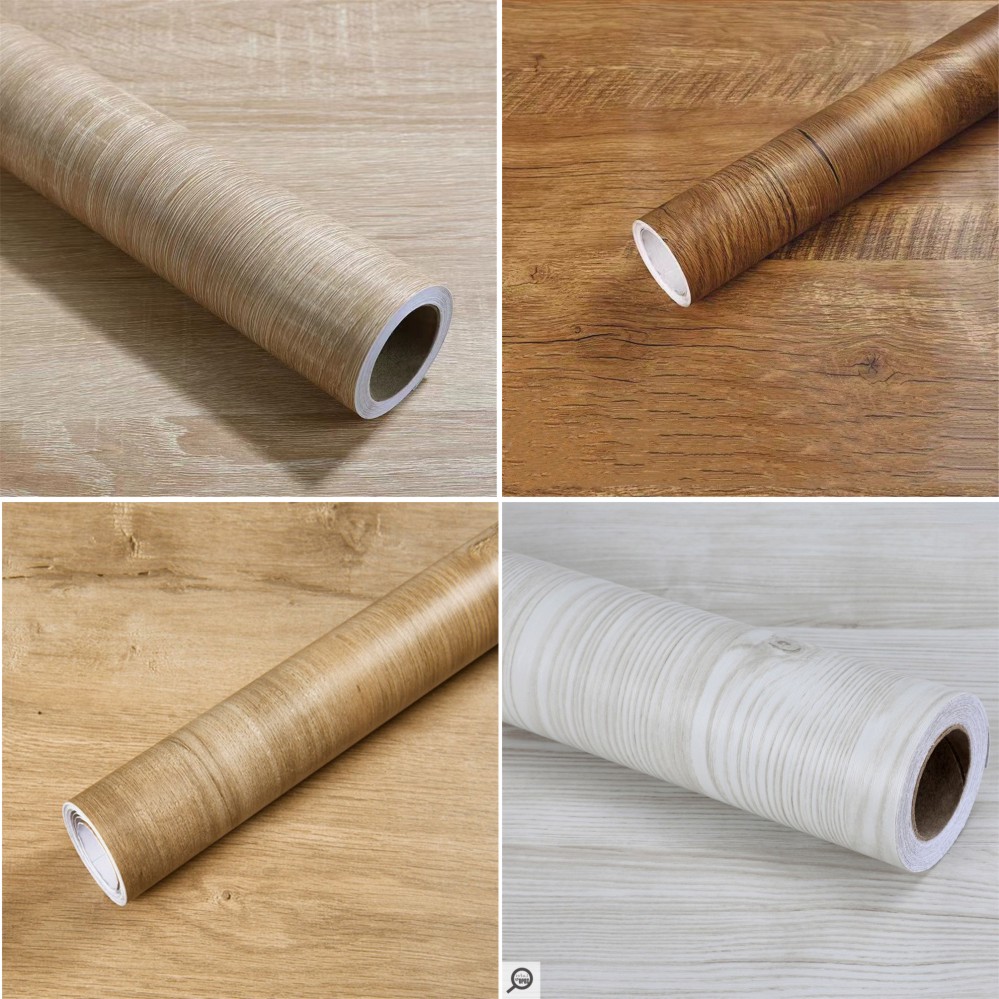 60/80 センチメートル幅木製ステッカー家具壁紙 PVC ウォールステッカー DIY 防水ドアキッチンワードローブキャビネット装飾壁フィルム