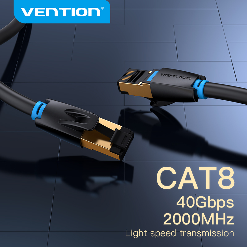 벤티온 Cat8 이더넷 케이블 SFTP 40Gbps 2000MHz Cat 8 RJ45 네트워크 랜 패치 코드 라우터 모뎀 인터넷 RJ 45 이더넷 케이블
