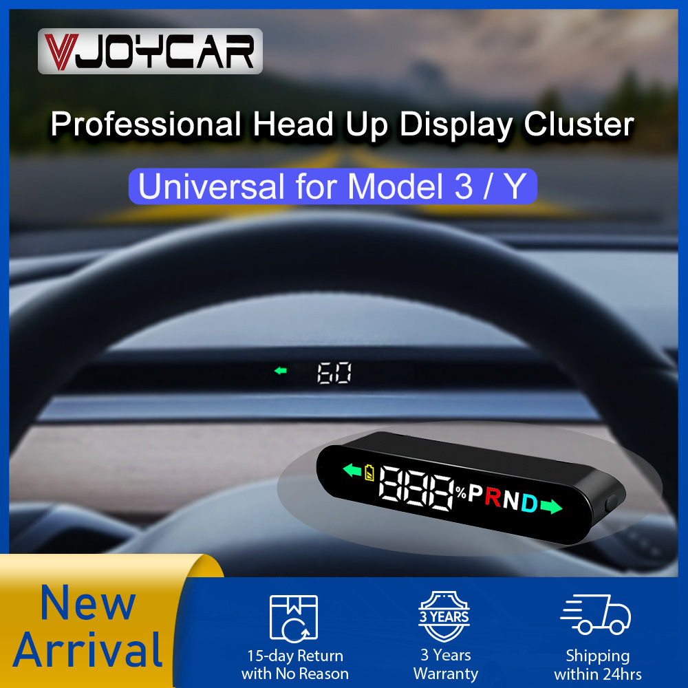 Baru VX1 Dashboard Tersembunyi HUD Cluster untuk Tesla Model 3 Y Smart Speed Gear Position Turning Light Baterai Gratis Upgrade Perangkat Lunak