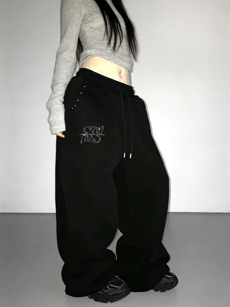 Y2K Dames Koreaanse Streetwear Wijde Pijpen Sweatpants Baggy Oversized Spijkerbroeken Harajuku Grunge Joggers Broeken Acubi 2000s Kleding