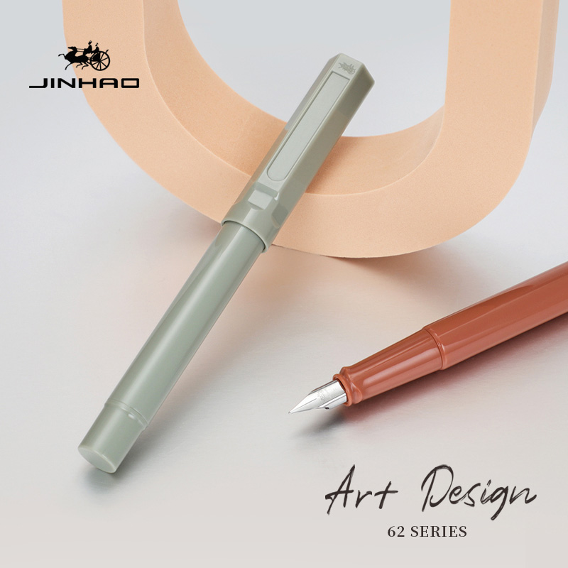 Jinhao 62 Fountain ปากกาหรูหราการประดิษฐ์ตัวอักษรการเขียนหมึกปากกา F EF Nib ปากกาเริ่มต้นอุปกรณ์สํานักงานเครื่องเขียนโรงเรียน
