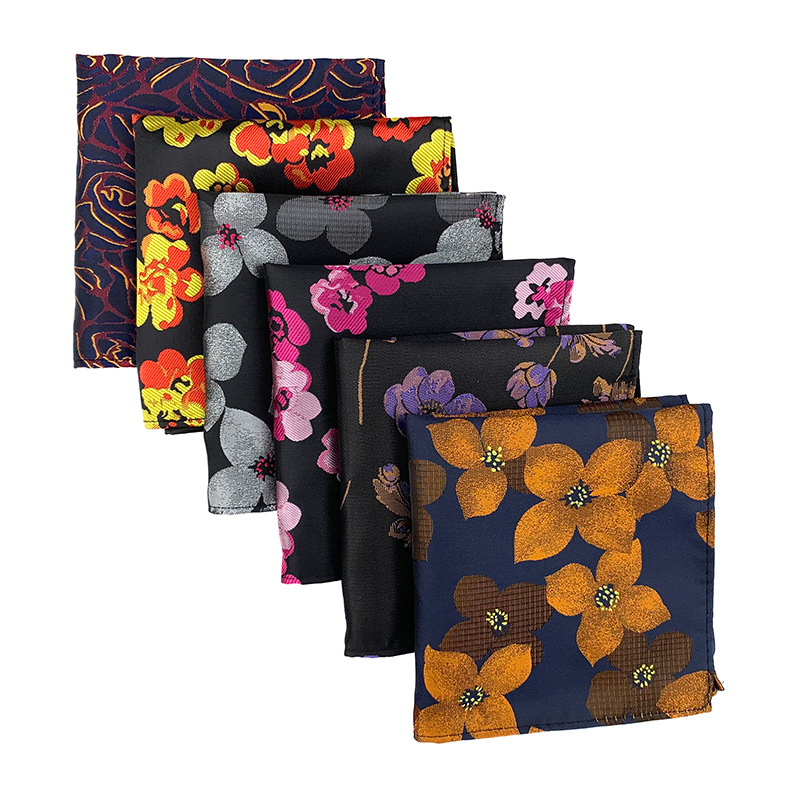 Pañuelo cuadrado de bolsillo para hombre, 38 colores, pañuelo de seda con flores de Cachemira, regalo de fiesta de boda Floral para hombre, accesorio