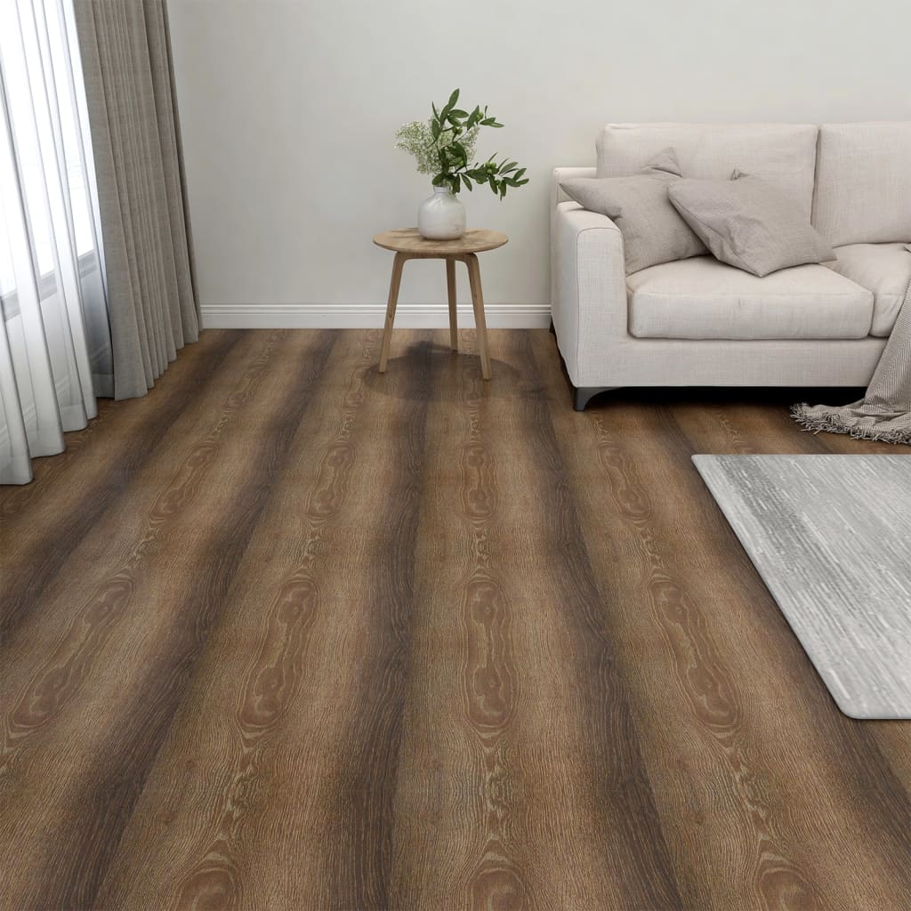 Dalles De Plancher Autoadhésifs 20 Pièces Pvc 1,86 M2 Marron