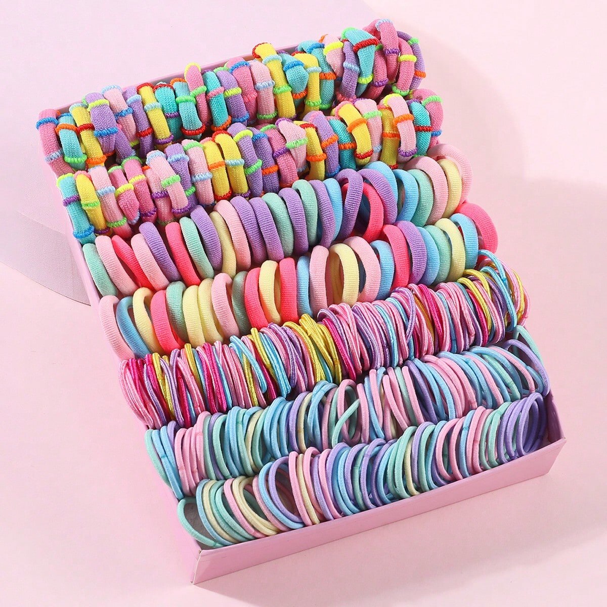 250/300 PCS หญิงผมที่มีสีสันชุดไนลอนยางยืดหยุ่นเด็กผู้ถือหางม้า Scrunchies เด็กอุปกรณ์เสริมผม