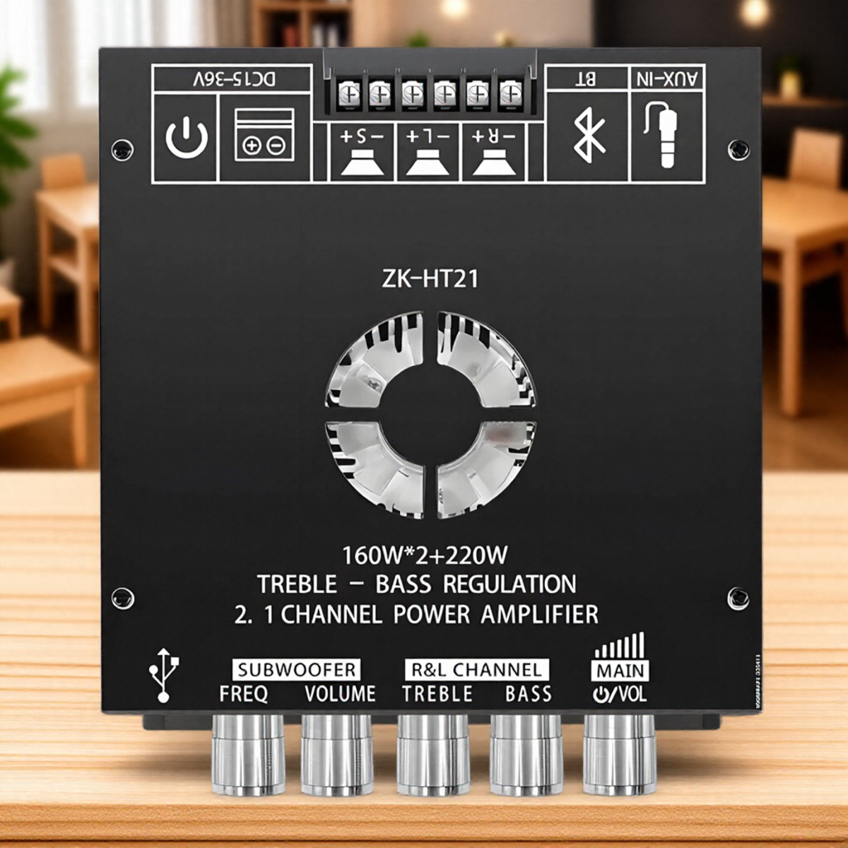 21 Kanaals TDA7498E 160WX2 220 W Bluetooth Digitale Versterker Module Hoge Lage Tone Subwoofer