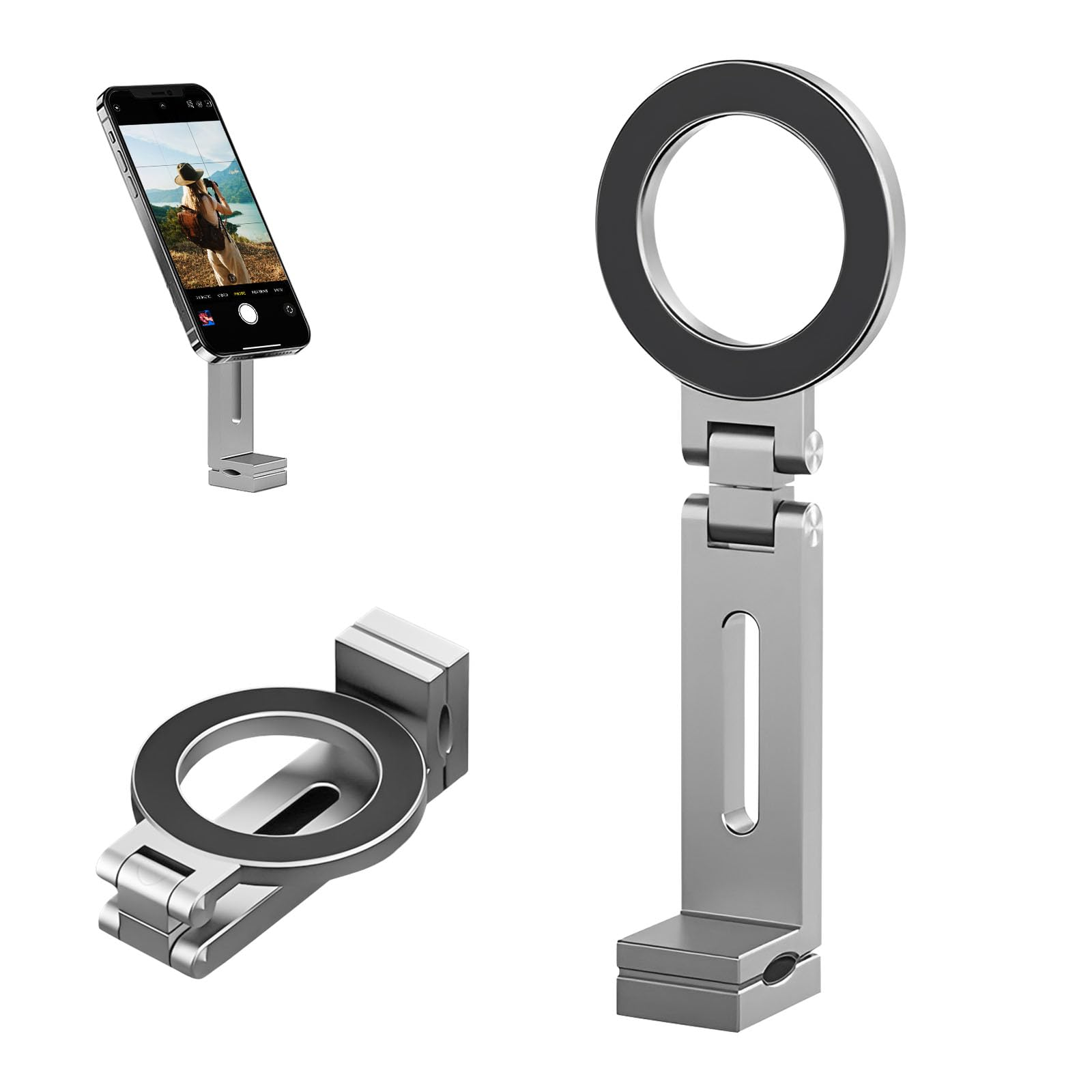 Soporte Magnético para Teléfono Galacok, Plegable y Portátil, con Fuerte Imán, Ajustable para Viajes, Compatible con iPhone Serie 17