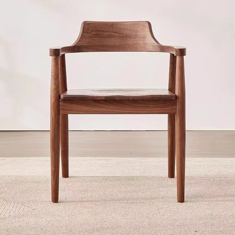 Ontspannende houten eetkamerstoelen Scandinavisch ergonomisch modern design Minimalisme Computerinterieur Compleet Muebles Para Hogar-meubilair