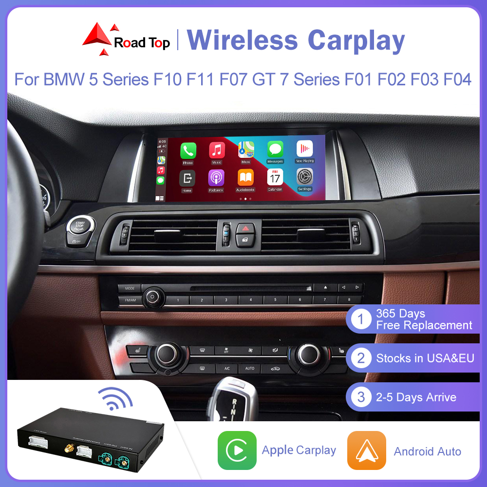 Draadloze Carplay Voor Bmw 5 Series F10 F11 F07 Gt 7 Series F01 F02 F03 F04 Cic Nbt Evo Android Auto Spiegel Link Airplay Auto Play