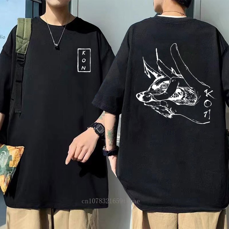 Anime giapponese Cartoon Kon Camicia da uomo che corre Sport T-shirt oversize allentata Manica corta in cotone T-shirt da uomo estiva da uomo