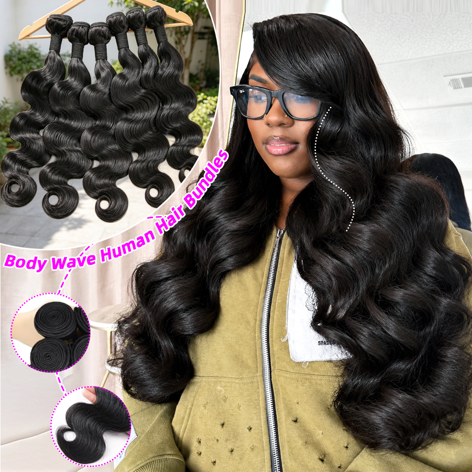 Extensiones de Cabello Humano Ondulado 16A, Paquetes de Cabello Brasileño Virgen sin Procesar de 30 y 40 Pulgadas, 1/3/4 Paquetes de Cabello Humano Natural para Tejer