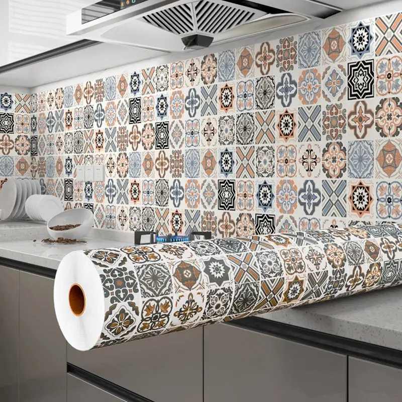 40cm à prova de óleo fogão cozinha auto adesivo móveis renovação adesivos parede telha do banheiro 3d à prova dwaterproof água vinil gabinete papel parede