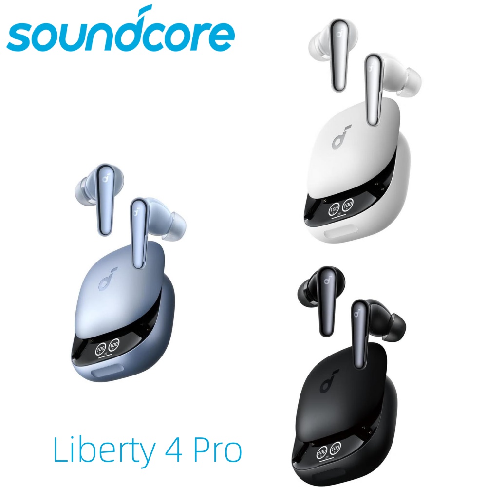 Anker-Écouteurs sans fil à suppression de bruit, 7 capteurs, adaptatif en temps réel, Soundcore Pages 4 Pro, A3954