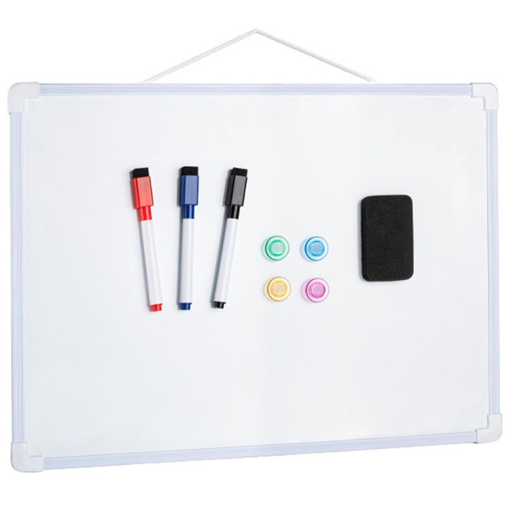 with 3 Markers & 4 Magnets Dry Erase Board 16" X 12" Double-Sided Graffiti Drawing Board Small Magnetic Memo Message Board
