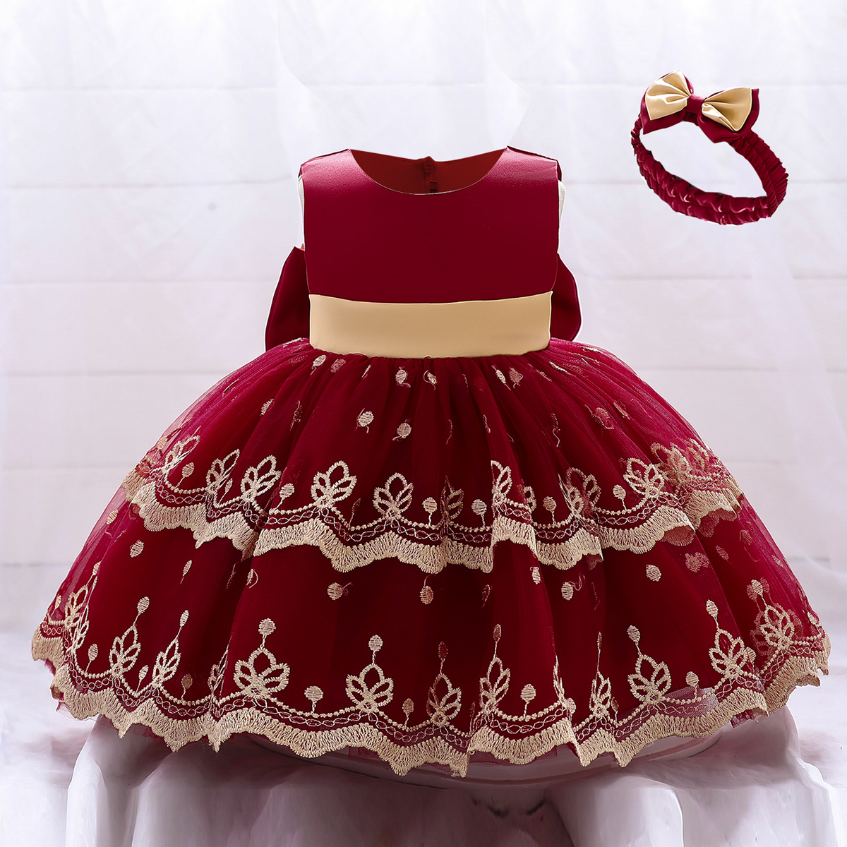 Abiti estivi per neonata abiti da principessa per battesimo neonato in pizzo con fiocco per abiti da festa di compleanno per ragazze abito da battesimo per bambini