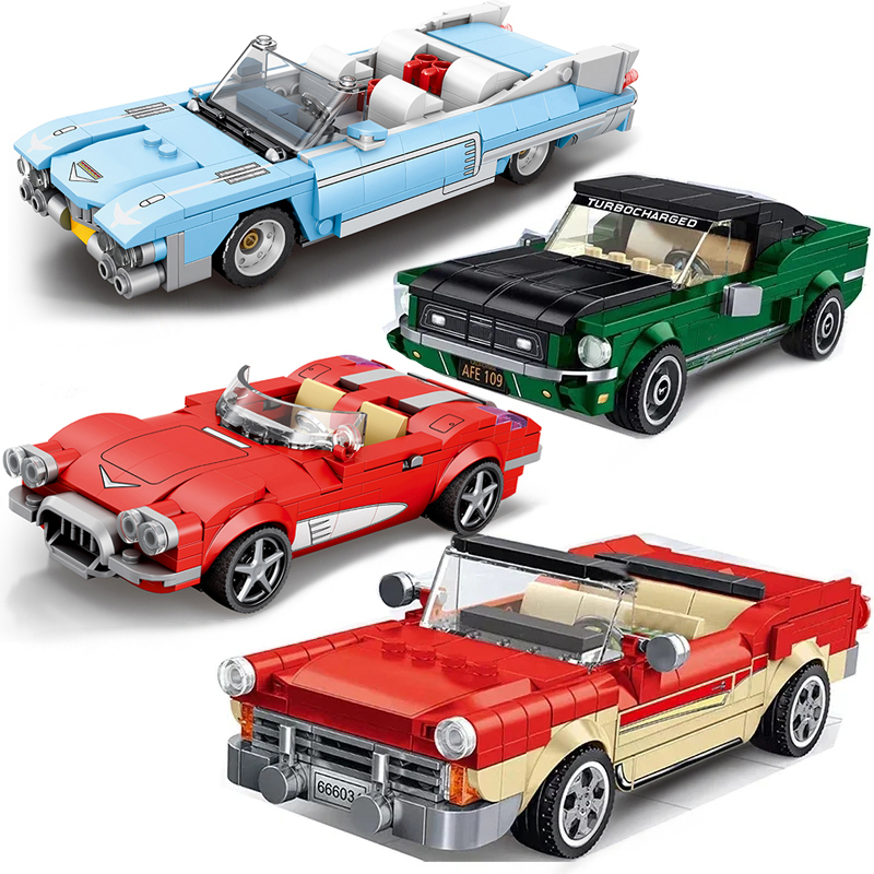 Stadt Berühmte Geschwindigkeit Technische Sportwagen Champions Supercar Modell Montage Baustein Klassische Moc Fahrzeug Ziegel Junge Spielzeug Geschenk