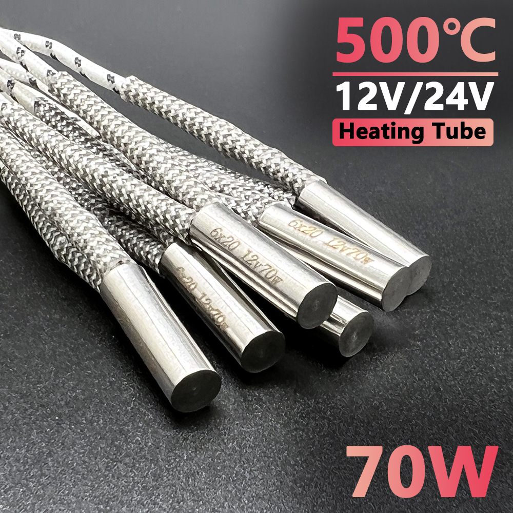 Piezas de impresora 3d, cartucho calefactor de 12/24V y 70W, calentador de bloque calefactor de volcán E3D V6, tubo de calefacción de alta temperatura Hotend de 50W