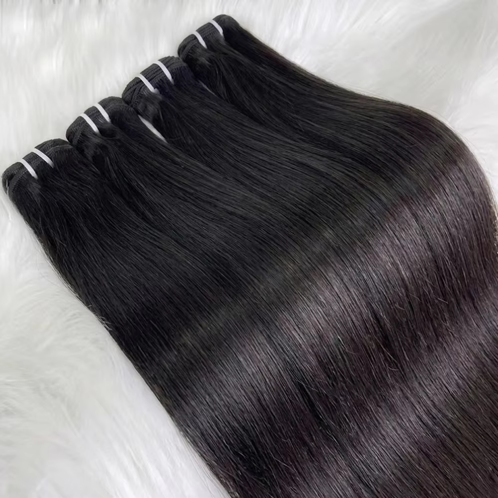 Extensiones de cabello humano 100% sin procesar, lisas, de 30 y 40 pulgadas, con doble trama de hueso de leña, cabello virgen vietnamita, paquetes de cabello humano.