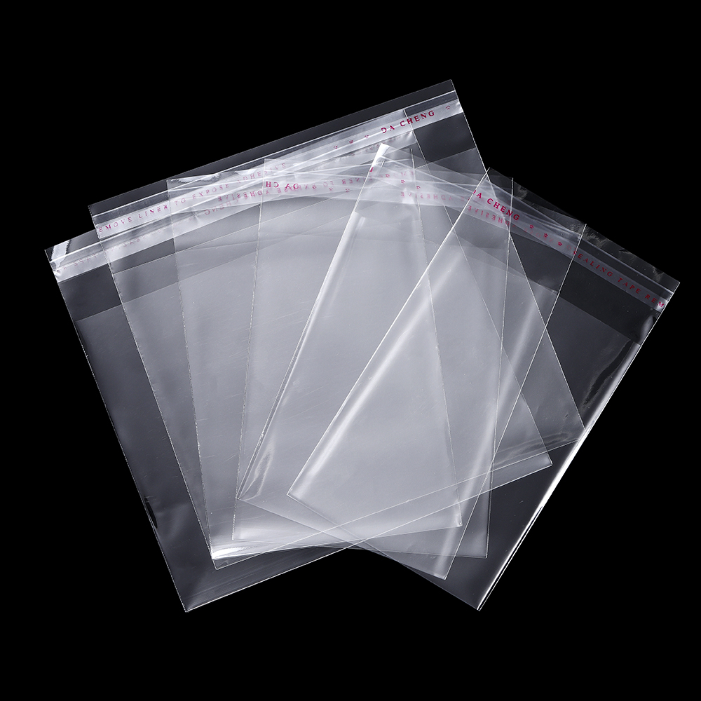 100 ชิ้น/ล็อตโปร่งใส Self Adhesive Seal กระเป๋า OPP พลาสติก Cellophane กระเป๋าของขวัญกระเป๋าและกระเป๋าเครื่องประดับบรรจุภัณฑ์ถุง