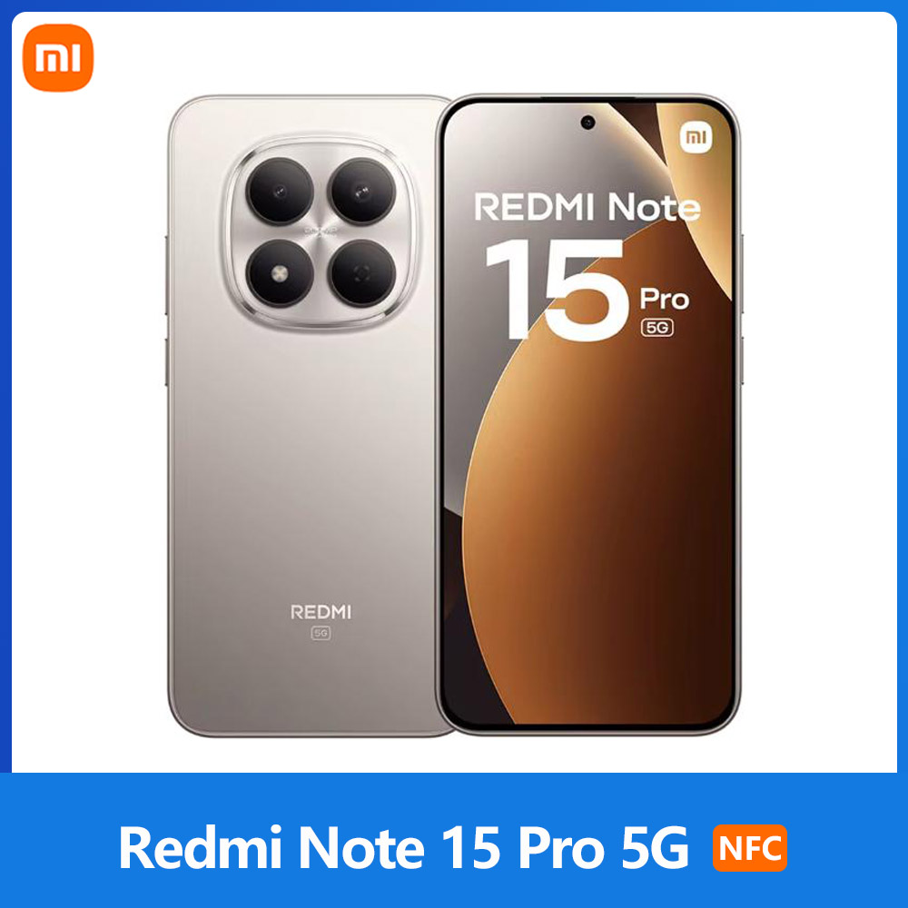 Xiaomi Redmi Note 15 Pro 5G, NFC, Schermo AMOLED 1.5K CrystalRes da 6,83 pollici, 120 Hz, Fotocamera da 200 MP, Batteria da 6580 mAh, IP68