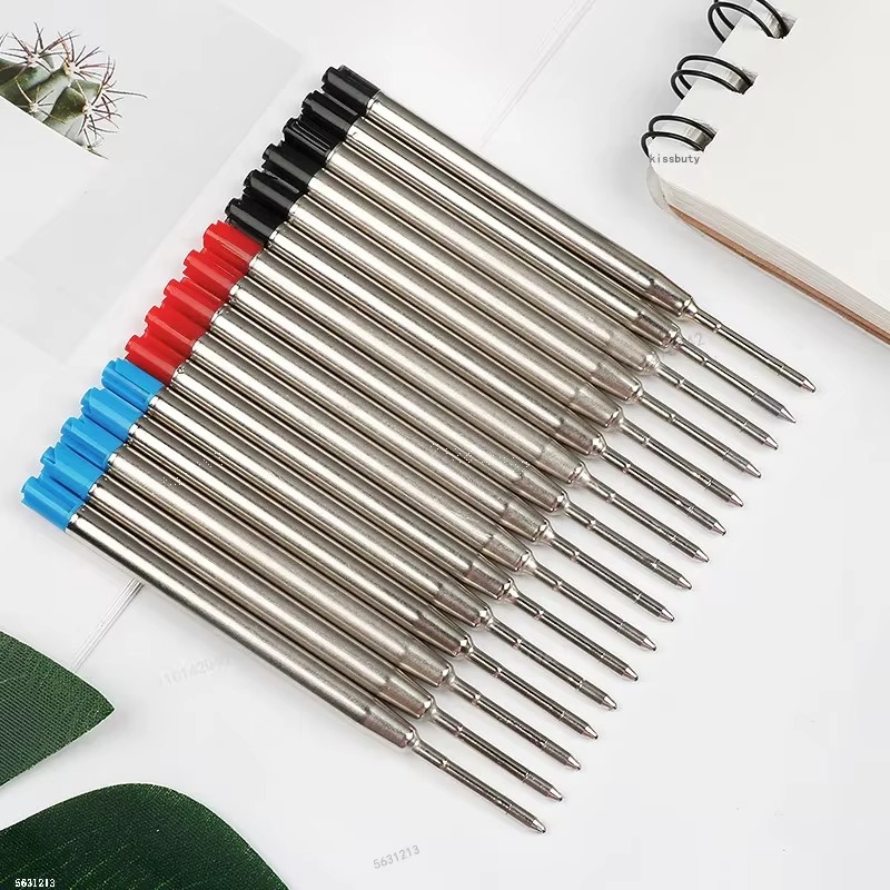 5–30 Stück L: 3,9 Zoll Kugelschreiber G2 Metallminen blaue/schwarze/rote Tinte für Stifte, mittelgroße Spitzstangen zum Schreiben von Büromaterial