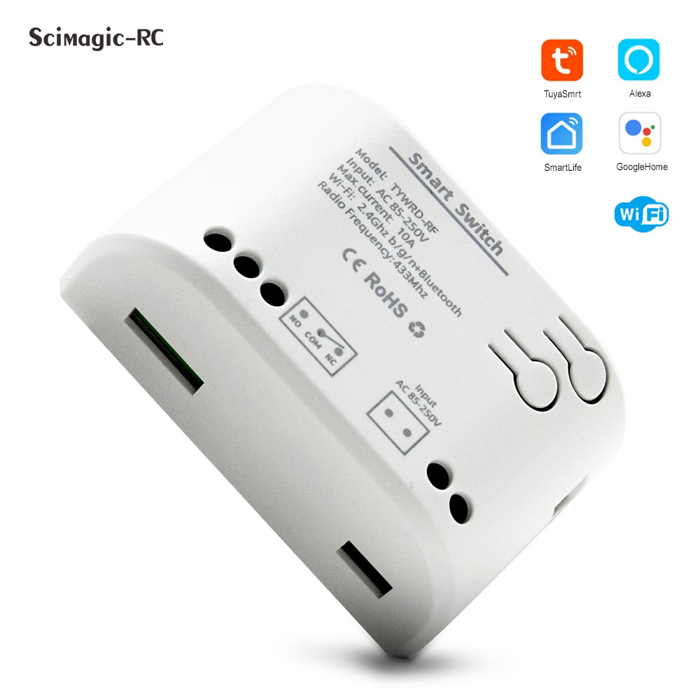 Tuya Smart Life wifi переключатель DC AC 5V 12v 24v 220v дюйм/самоблокирующийся беспроводной реле умный дом автоматизация двери доступ дистанционного управления