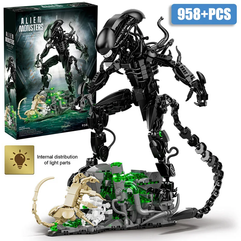 Creativo MOC 958 pz Alien Monster Building Blocks Mattoni Set FAI DA TE Alien Figure Modello di Montaggio Kit Giocattoli Per I Bambini Regali Per Adulti