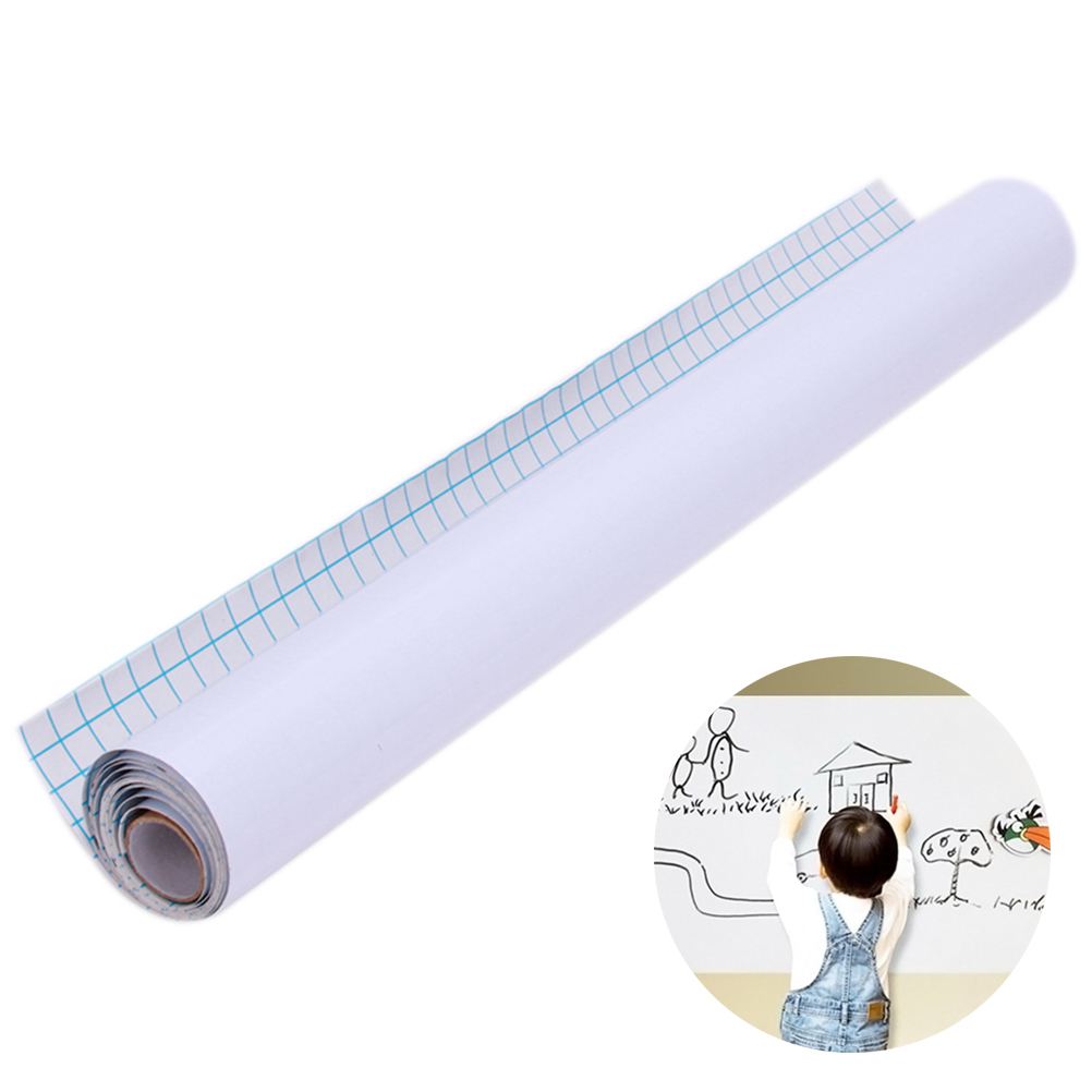 Tableau blanc magnétique pour la cuisine des enfants, ardoise murale, autocollants noirs, 45x100cm