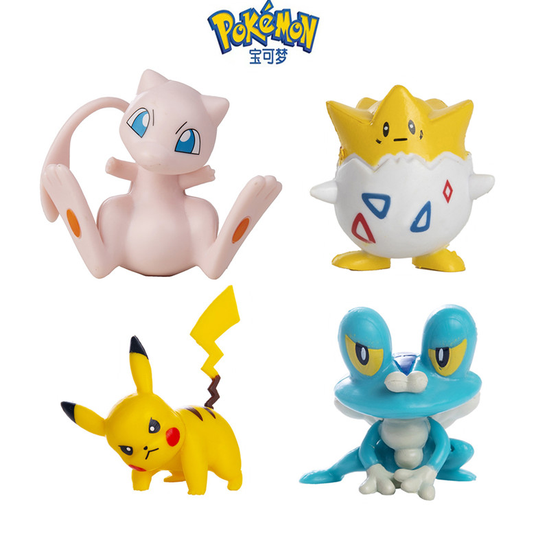 Lotto di Figure Anime Pokémon, Pikachu, Charizard, Mew, Mewtwo, Giocattoli d'Azione dei Cartoni Animati Pocket Monster, Modellini, Regali di Compleanno