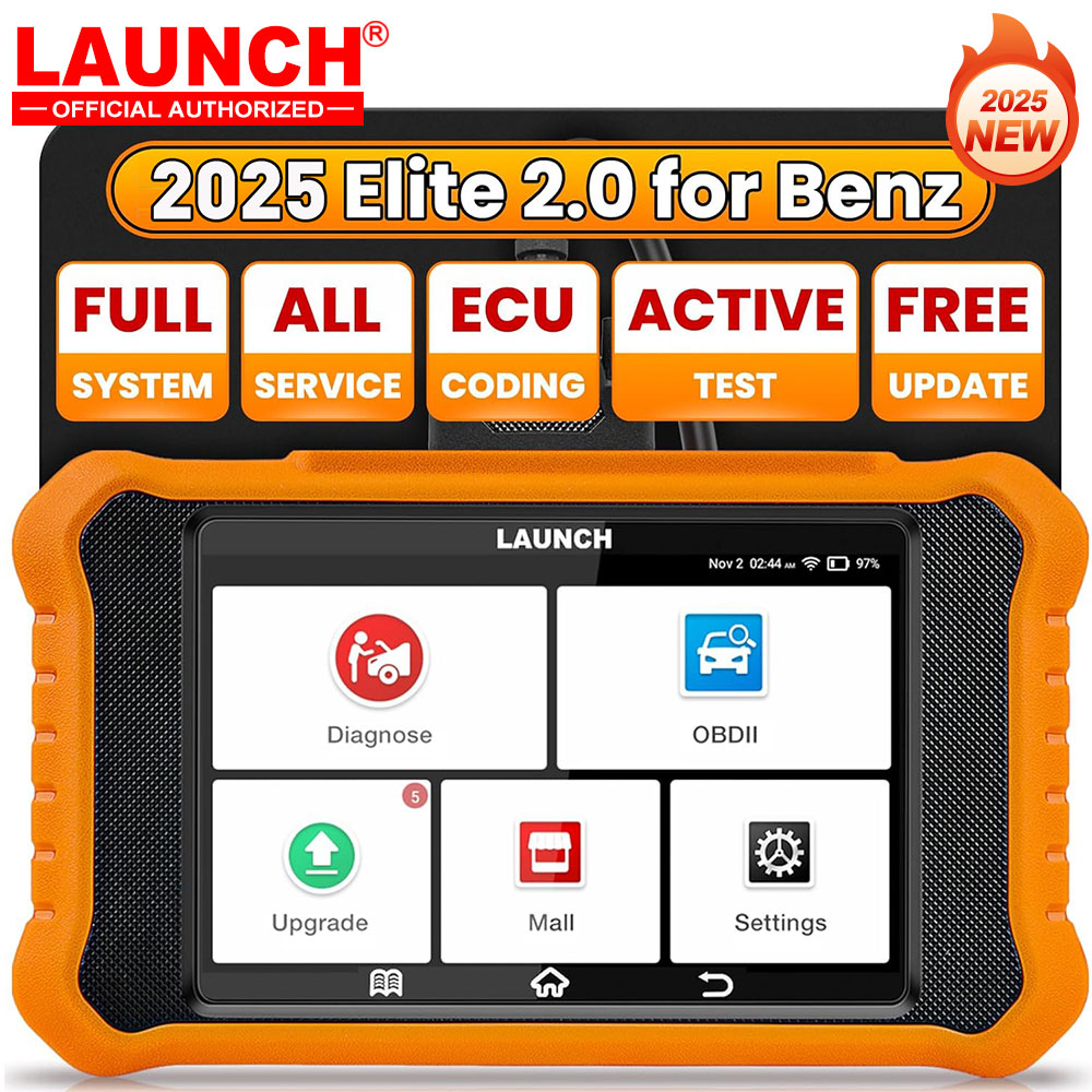 2025 LAUNCH X431 Creader Elite V2.0 Komplettsystem-bidirektionaler Diagnosescanner passend für GM für BENZ für BMW für AUDI