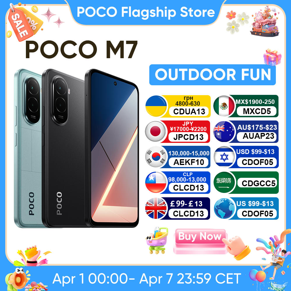 【EN STOCK】POCO M7 Versión Global Smartphone Snapdragon 685 Pantalla FHD+ DotDisplay de 6.9" y 144Hz 50MP Batería de 7000mAh Carga Rápida de 33W NFC