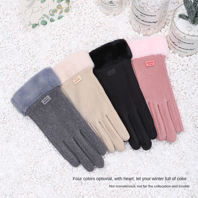 Gants d'équitation d'hiver pour femmes, chauds et polaires épais pour écran tactile, coupe-vent froid, nouvelle collection, offre spéciale