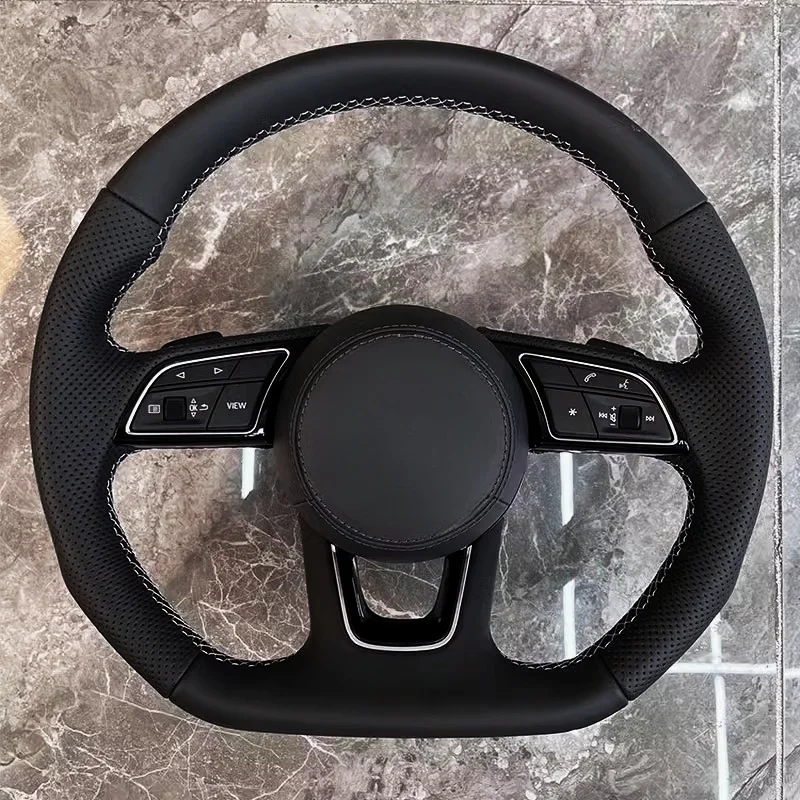 Customization Microfiber Leather Car Steering Wheel Cover Accessories For Audi S Line SQ5 RSQ5 S3 S4 S5 S6 A1 A3 A4 A5 A6 A7 A8