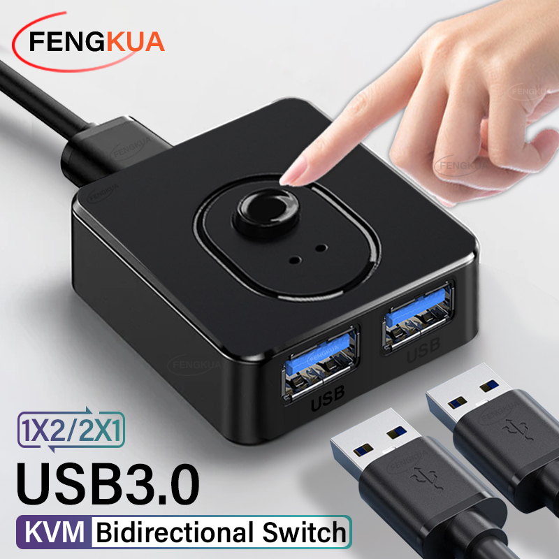 USB 3.0 KVM Switch 1x2/2x1 USB Hub Bidirektionaler USB2.0 Switcher USB3.0 Extender Shared Controller für PC Tastatur Maus Drucker