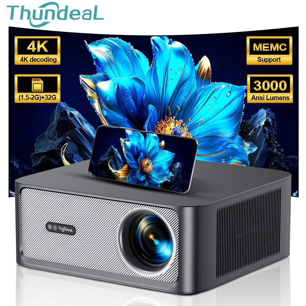 Портативный проектор ThundeaL TD98Pro 2K 4K Full HD Movie Gaming TD98 Pro 2G 32G Видео Домашний кинотеатр WiFi Android Проектор
