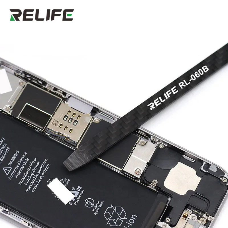 RELIFE RL-060B カーボンファイバー非磁性解体バール電話コンポーネント LCD スクリーン開口部バックカバー分解ツール