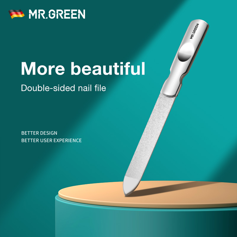 MR.GREEN Doppelseitige Nagelfeilen aus Edelstahl für Maniküre und Pediküre, Pflege für professionelle Finger- und Zehennagelpflege