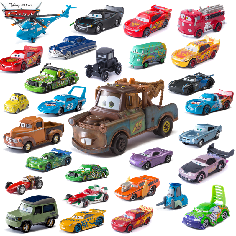 Samochody Disney Pixar Cars Zygzak McQueen Mater Jackson Storm The King Mater 1:55 Zabawkowy model samochodu ze stopu metali Zabawki Prezenty dla dzieci