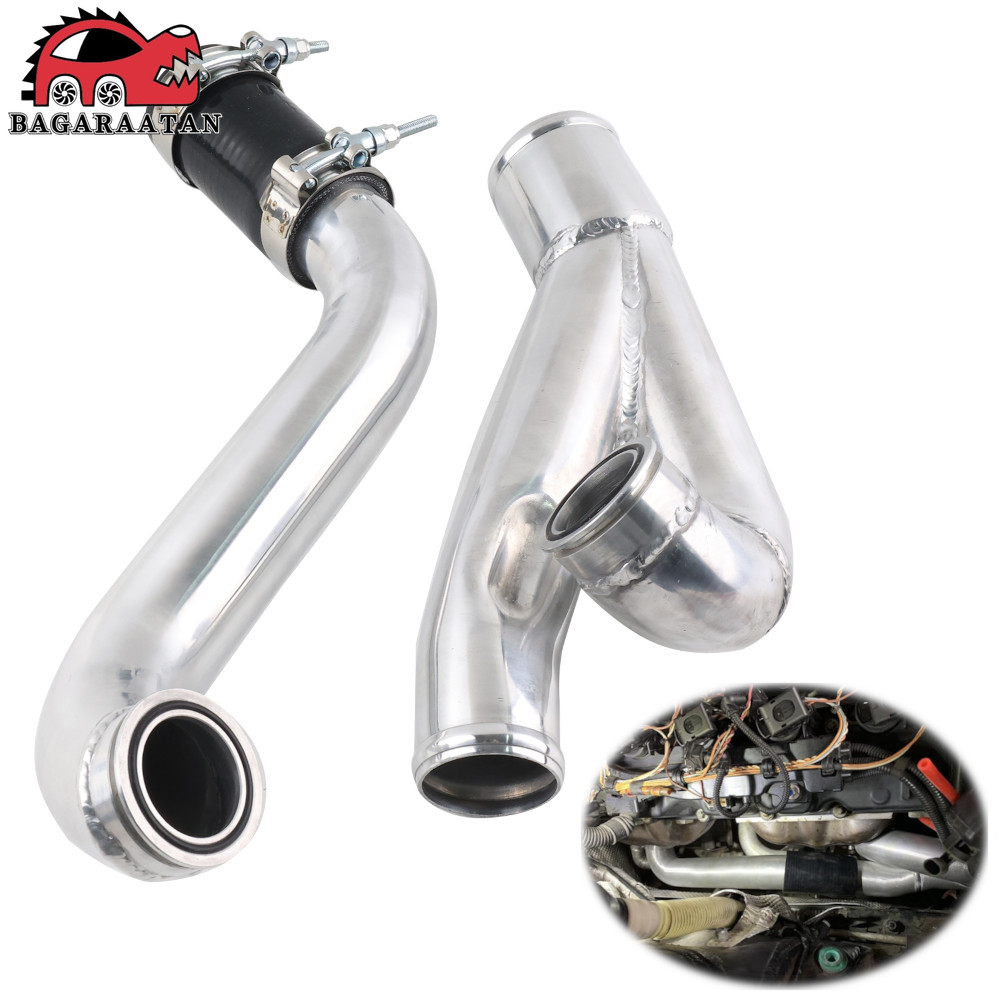 Aluminiowy zestaw modernizacyjny Turbo Outlet Charge Pipe Silver 2inch N54 do BMW 135i 335i 535i 1M E82 E88 E90 E92 E60 3.0L Części silnikowe