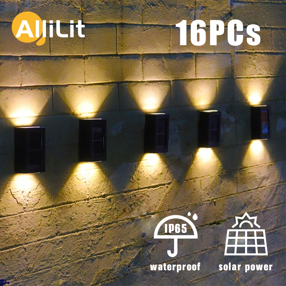 1~16 Lámparas Solares LED Inteligentes para Exteriores, Impermeables, Decorativas para Jardín, Balcón, Patio, Calle, Pared