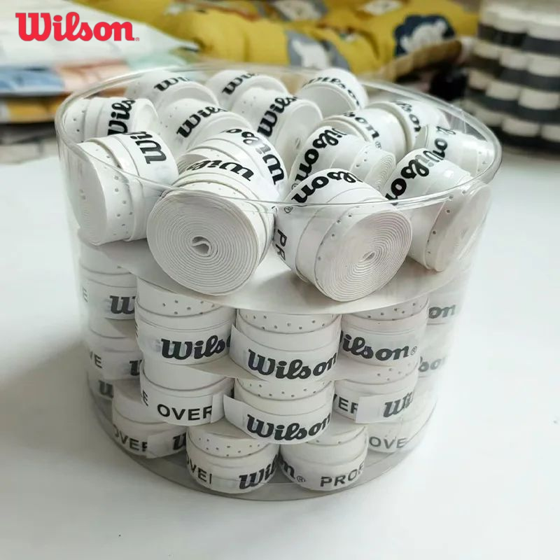 60 unids/lote Wilson tenis Overgrip mano pegamento Padel raqueta Tenis agarre antideslizante entrenamiento banda para el sudor Tenis bádminton Accesorios