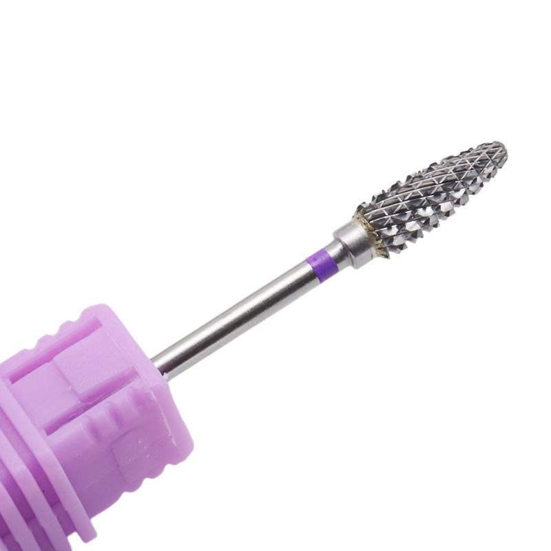 1 Pezzo Fresa per Unghie in Carburo Viola da 5mm (3/32") per Manicure, Fresa Rotante, Accessorio per Trapano Elettrico