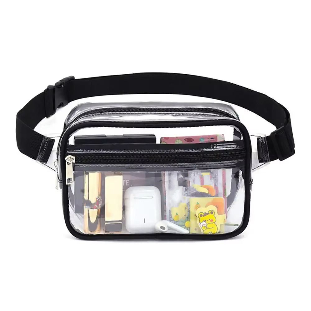 Casual Shoulder Bag Transparent Waist Bag Phone Bag Sport Fanny Pack Coin Purse PVC Woman Waist Packs Outdoor