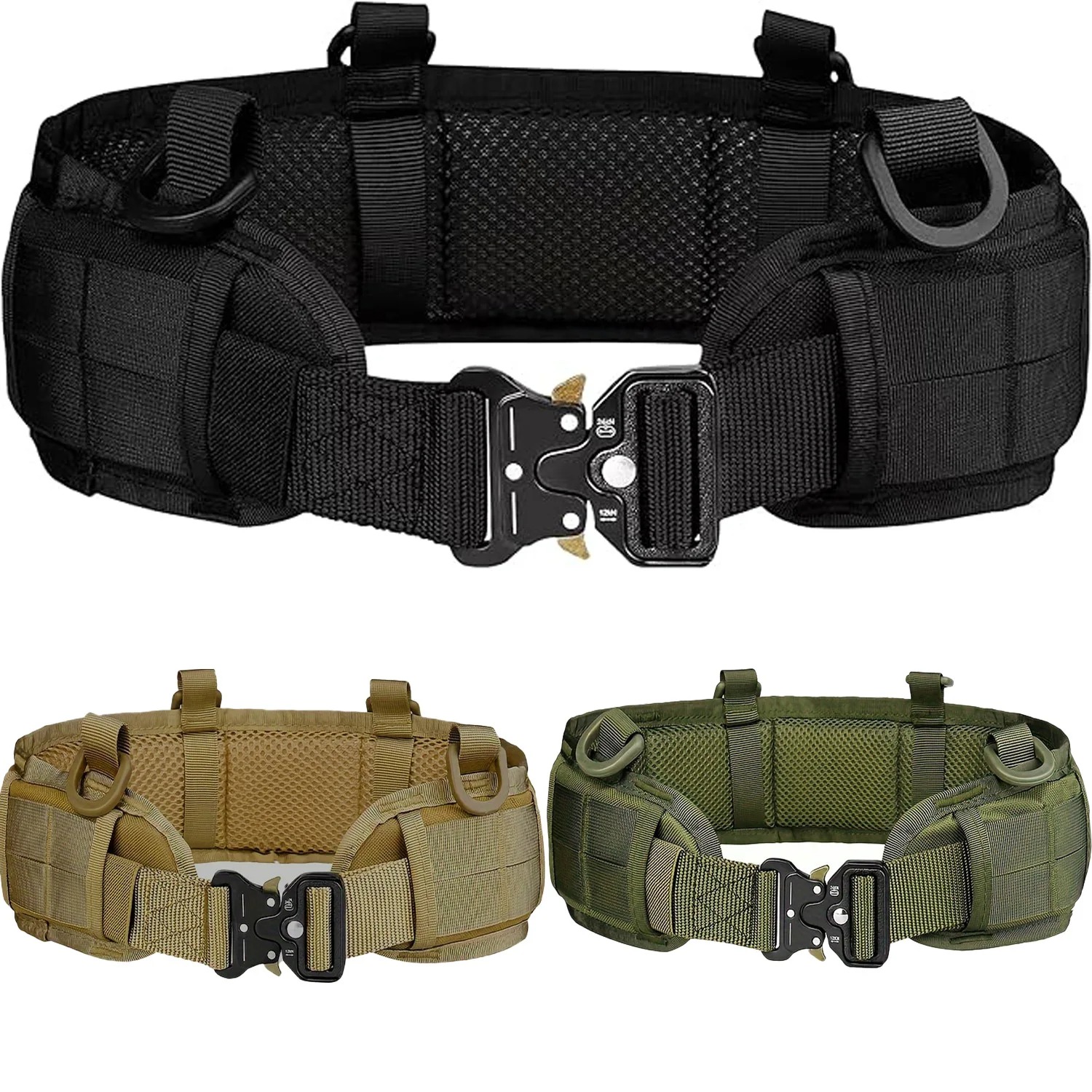 Ceinture utilitaire rembourrée réglable avec boucle à dégagement rapide, respirante et offrant un soutien pour la randonnée, le camping, le travail en plein air et les voyages (1 pièce)