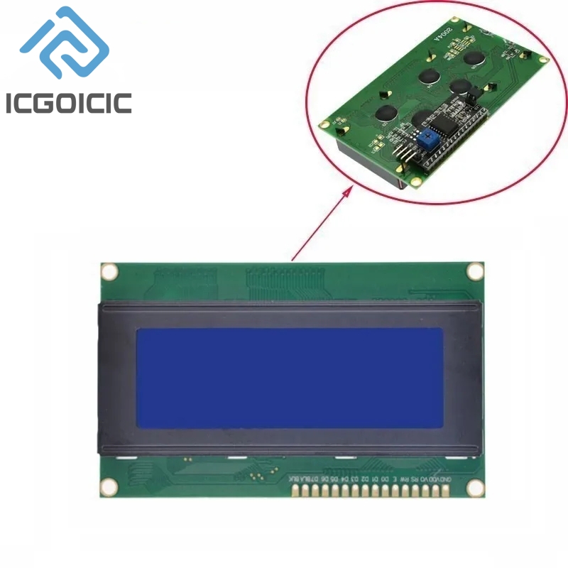 LCD2004 + I2C 2004 20x4 2004A pantalla azul/verde HD44780 carácter LCD/w IIC/I2C módulo adaptador de interfaz serie para Arduino