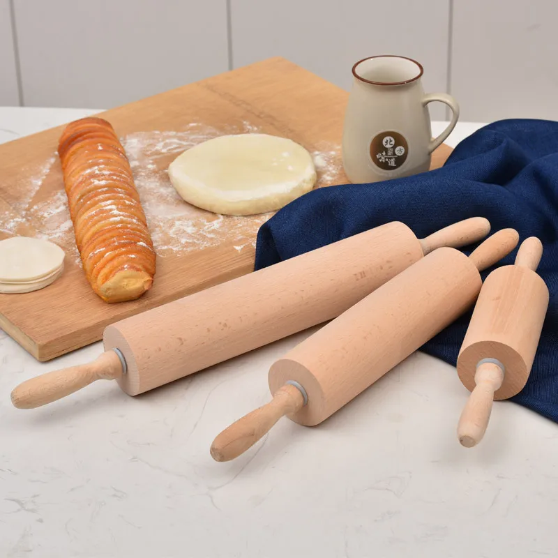 Nudelholz aus Holz, professioneller Teigroller, antihaftbeschichtet, für Nudelteig, Pizza, Backen von Keksen, Keksen, Fondant, Kuchen