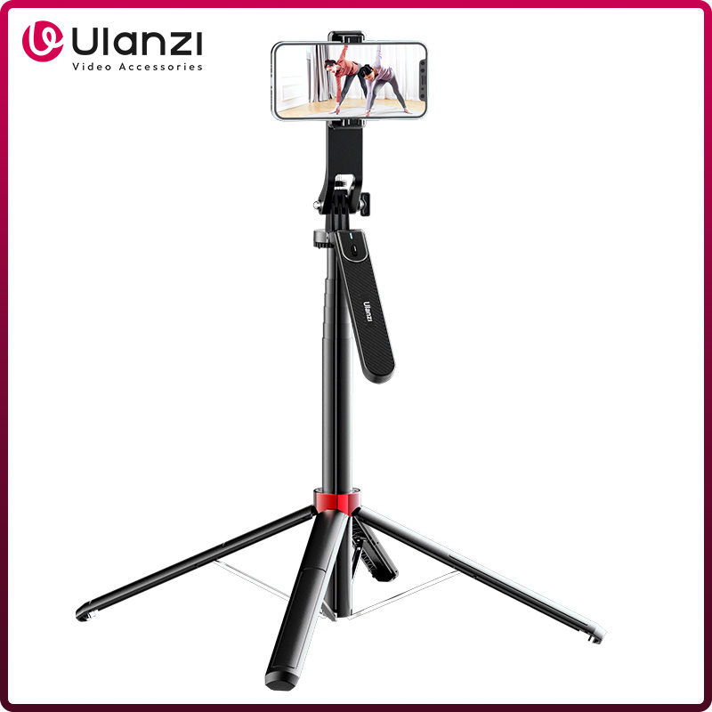 Ulanzi MA09 1.8M Bluetooth รีโมทคอนโทรล Selfie Stick ขาตั้งกล้องพร้อมสกรู 1/4" 360 °   ขาตั้งโทรศัพท์แบบหมุนได้สําหรับ Vlog สตรีมมิ่งสด