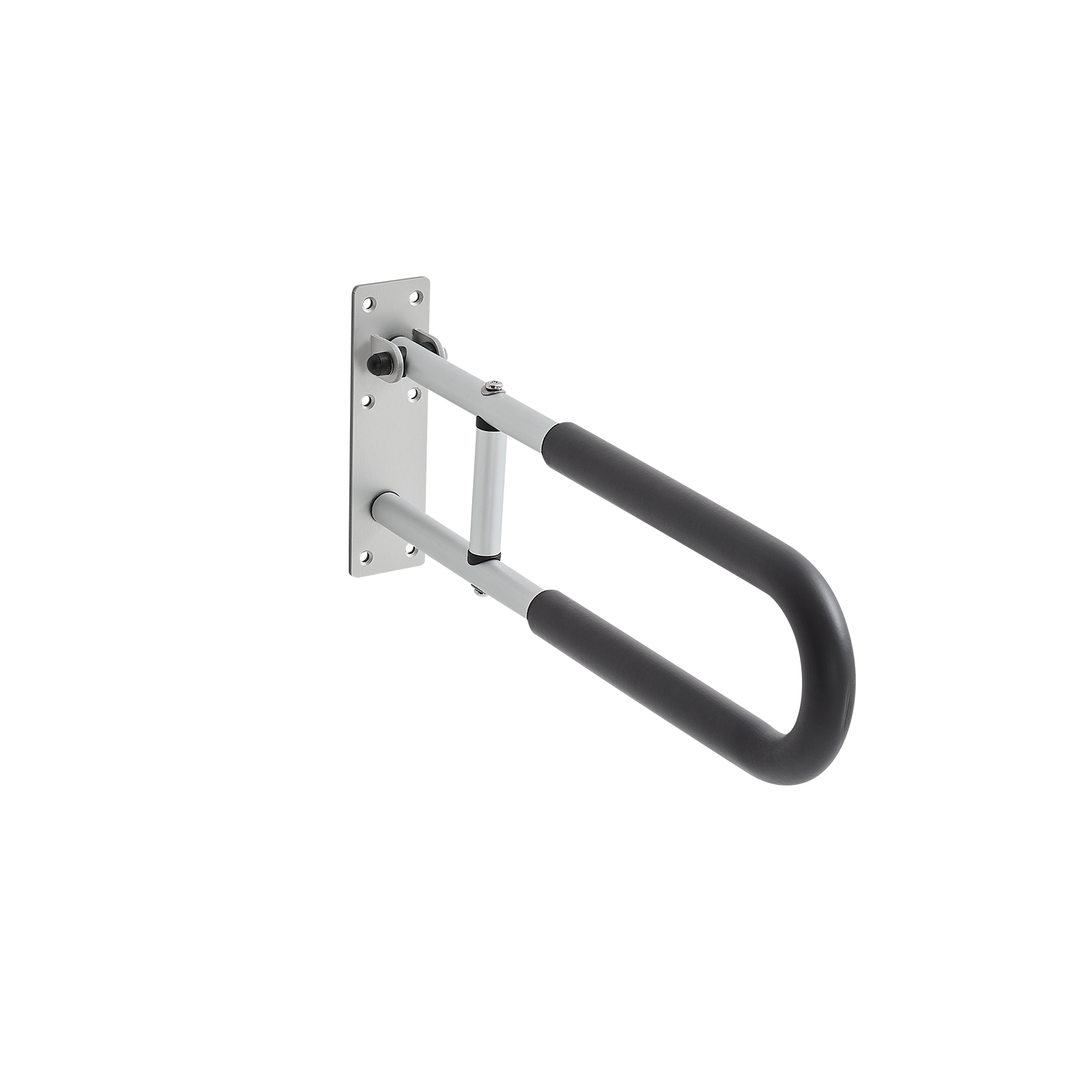 VEVOR Ringhiera di Sicurezza per WC, Barra di Sostegno a Forma di U da 605 mm Barra di Sicurezza Pieghevole con Maniglia di Supporto Antiscivolo, Capacità 136 kg per Anziani, Disabili, Donne Incinte