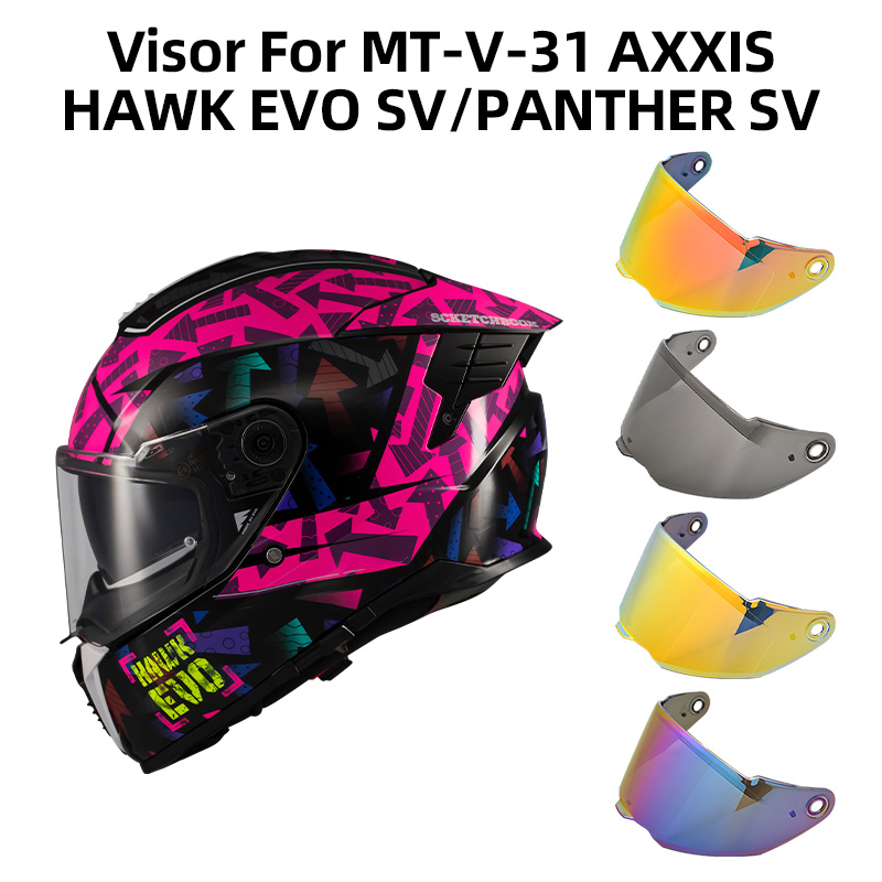 visor For MT-V-31 AXXIS HAWK EVO SV PANTHER SV Moto Anti-UV Windshield Casco Motorcycle Helmet Accesorios Lens for v-31 anti fog
