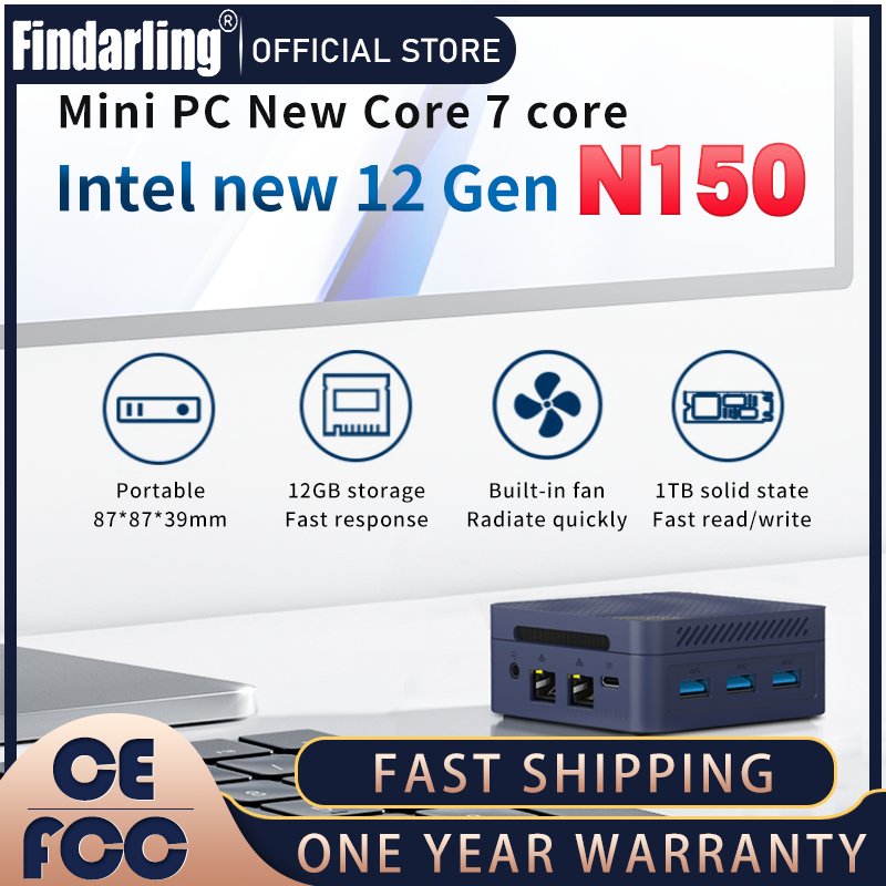 ZX06 Twin Lake Intel N150 Windows 11 Mini Pc 12GB DDR5 4800MHz PCs para jogos Computador de mesa 2 LANs 2xHD 1xDP Display